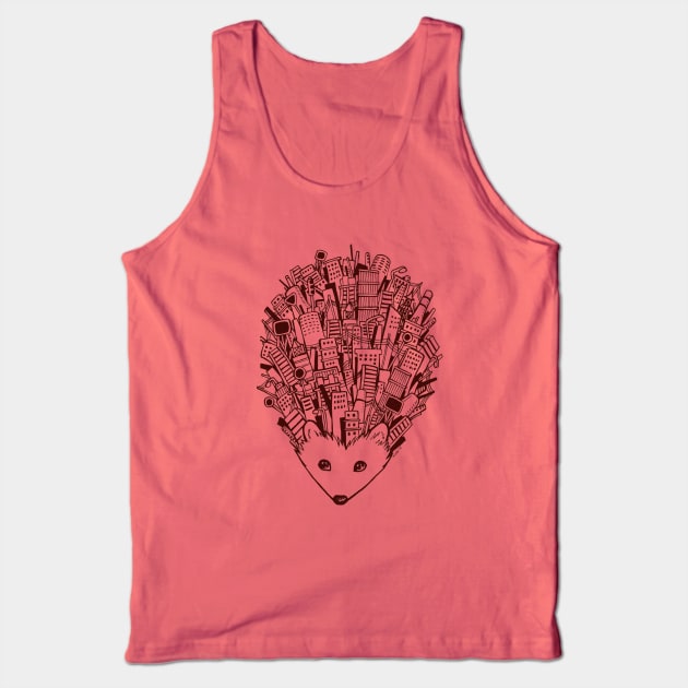 Urban hedgehog Tank Top by koomalaama